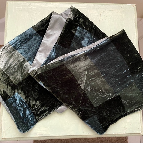 J. Jill Accessories - J Jill crushed velvet green & gray tones scarf